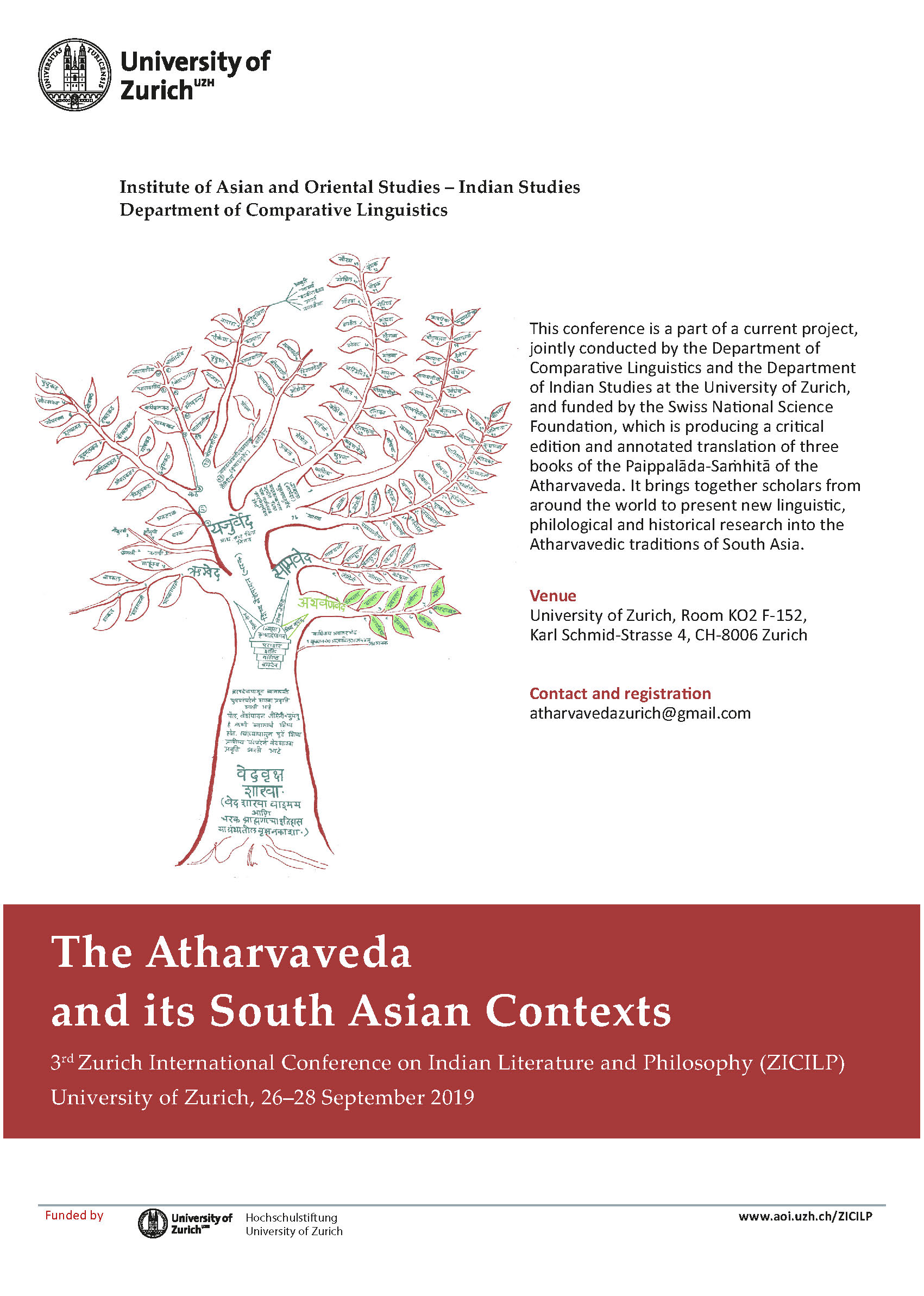 The Atharvaveda and its South Asian Contexts. 3rd Zurich International Conference on Indian Literature and Philosophy (ZICILP)